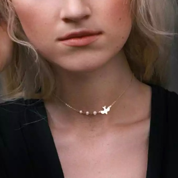 ⭐️NEW⭐️ Dainty Pearls and Bird Necklace